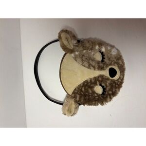 Deer Fawn Novelty Handbag Faux Fur Animal Face Brown Tan Kids Small Purse